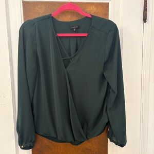 Dynamite blouse with criss-cross detail